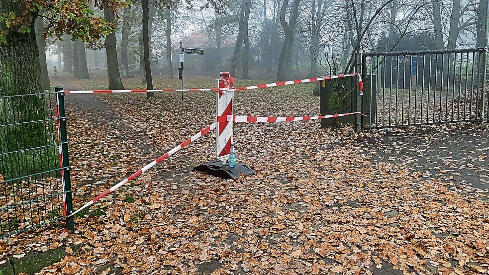 Der Heimathof in Sögel wurde nach dem Vorfall im November 2020 von der Polizei abgesperrt. Foto: Brand/Archiv