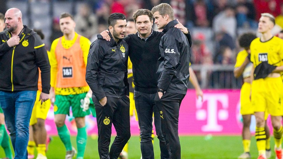Ein Sieg gegen den VfB Stuttgart könnte die Position von BVB-Trainer Edin Terzic weiter stärken. Foto: Tom Weller/dpa