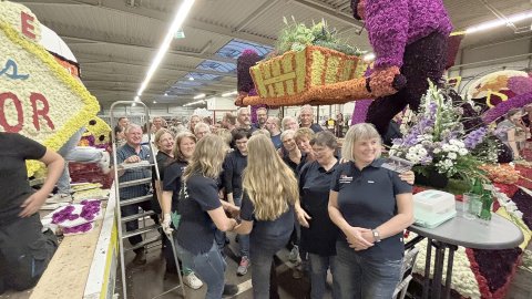 Bildergalerie vom Blütenstecken für den Korso in Wiesmoor - Bild 33