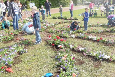 Mit Schaufel und Gartenhandschuhen am Werk - Bild 2