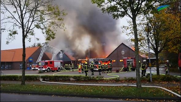 Aldi-Markt in Westerholt durch Großbrand zerstört