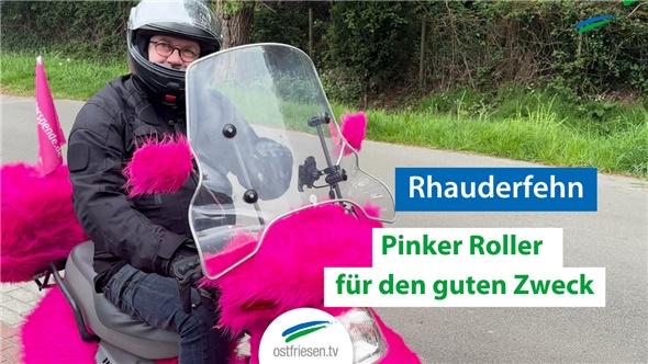 Rhauderfehner will Spenden sammeln: Plüsch Pinker Roller für den guten Zweck