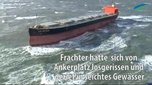 Frachter-Havarie vor ostfriesischer Küste