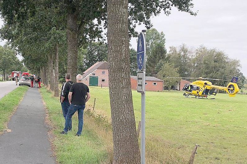 Auch ein Rettungshubschrauber wurde angefordert. Bild: Meins