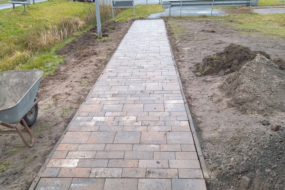 Der Lückenschluss am Ende der Langholter Straße.
