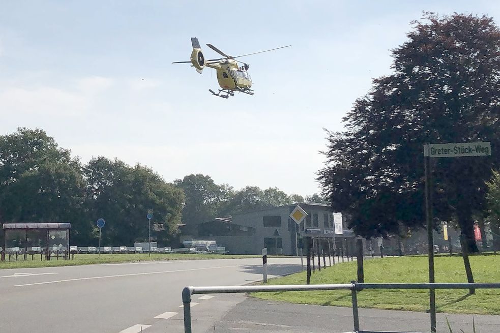 Der Mann wurde in eine Klinik geflogen. Bild: Heyn