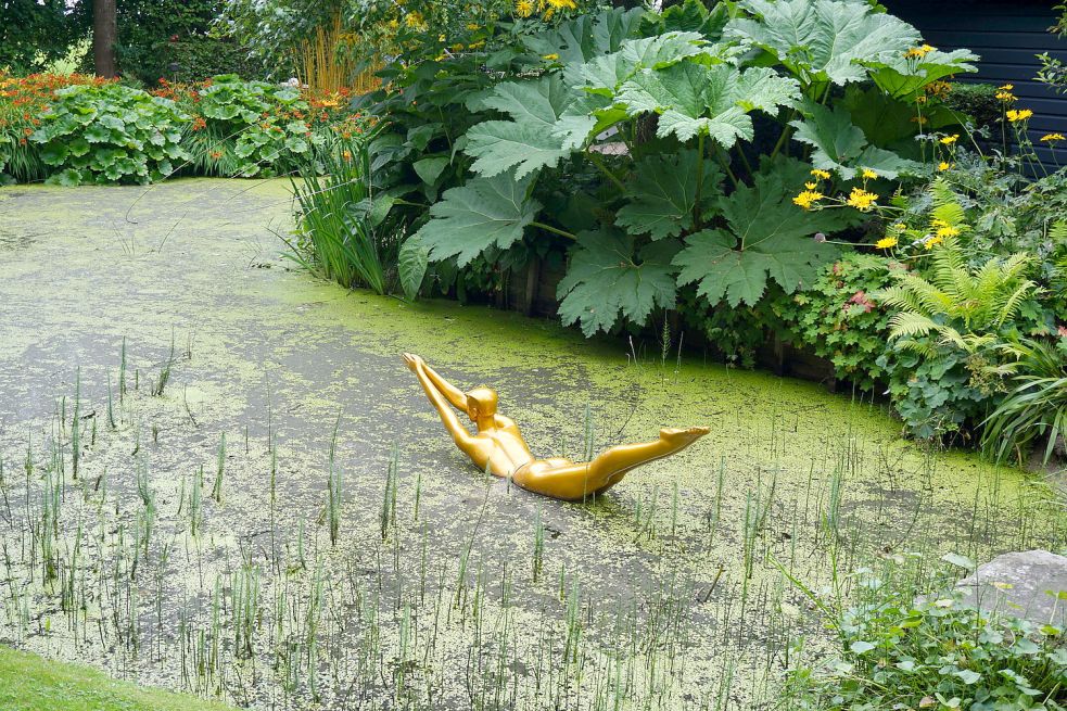 Ein Blickfang in Esklum: der Schaugarten von Meike und Wilhelm Diddens. Foto: Müller-Düring