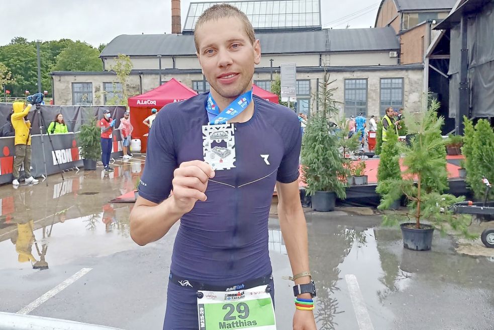 Nach monatelanger Vorbereitung ging Matthias Heinken am Sonnabend beim Ironman in Tallinn an den Start. Foto: Privat