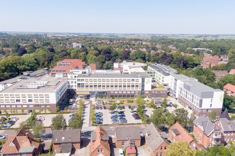 So sieht das Klinikum Leer derzeit aus. Foto: Klinikum