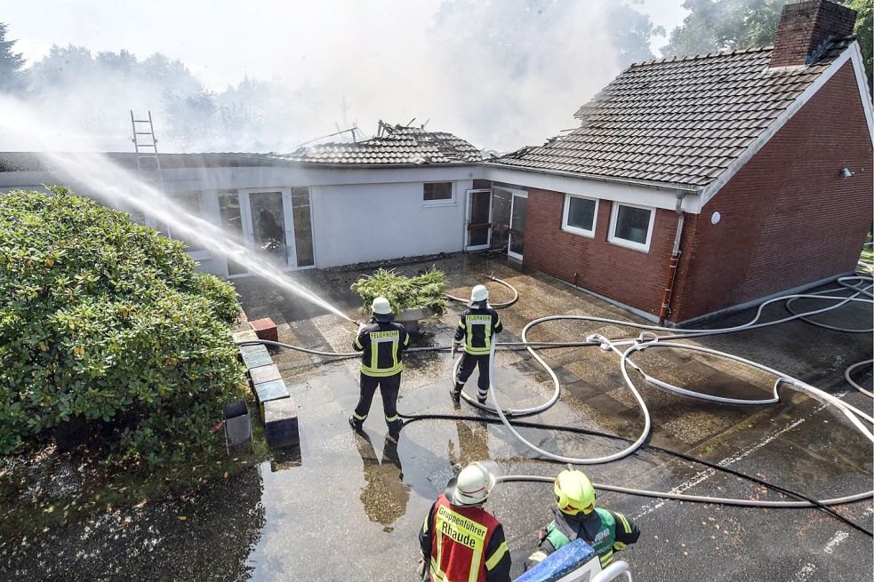 Die Feuerwehr ist in Collinghorst im Einsatz. Foto: Ortgies