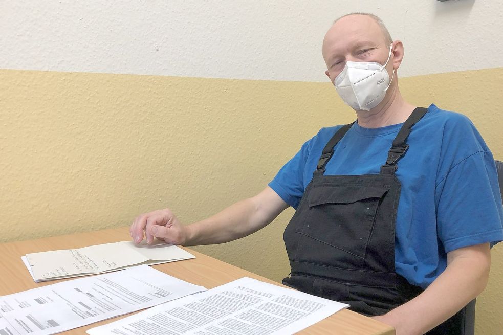 Er saß sechs Monate ab, weil er sich weigerte, zu kooperieren. Georg Thiel in der JVA Münster. Foto: Peter Berger