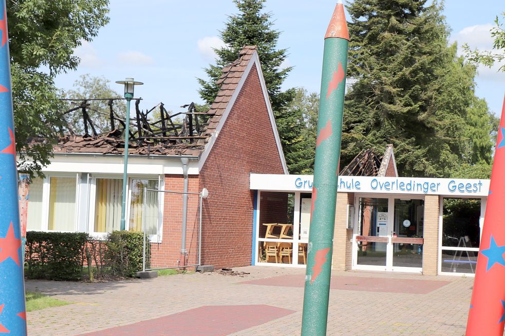Das Gebäude wurde bei dem Feuer stark beschädigt. Foto: Wagner