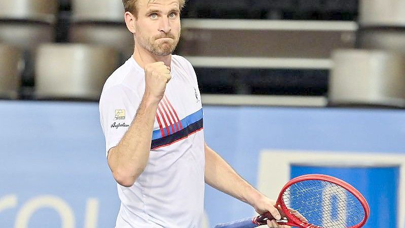 Erreichte bei den US Open die zweite Runde: Peter Gojowczyk. Foto: Pascal Guyot/AFP/dpa