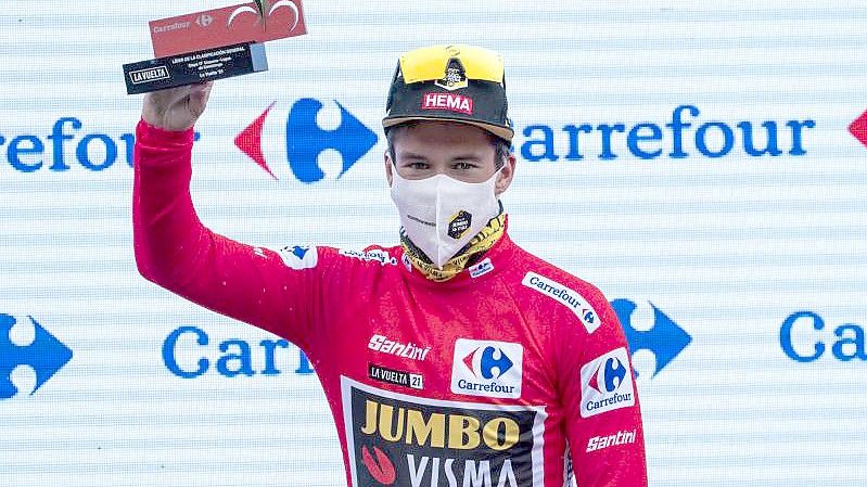 Sicherte sich seinen dritten Vuelta-Gesamtsieg in Serie: Primoz Roglic. Foto: Lalo R. Villar/AP/dpa