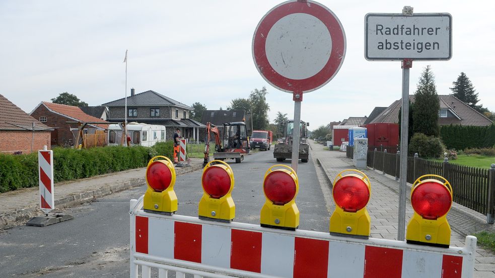 Die Middendorfstraße ist seit Montag wegen Arbeiten auf dem Teilstück zwischen Kirchstraße und Schifferstraße voll gesperrt. Foto: Zein
