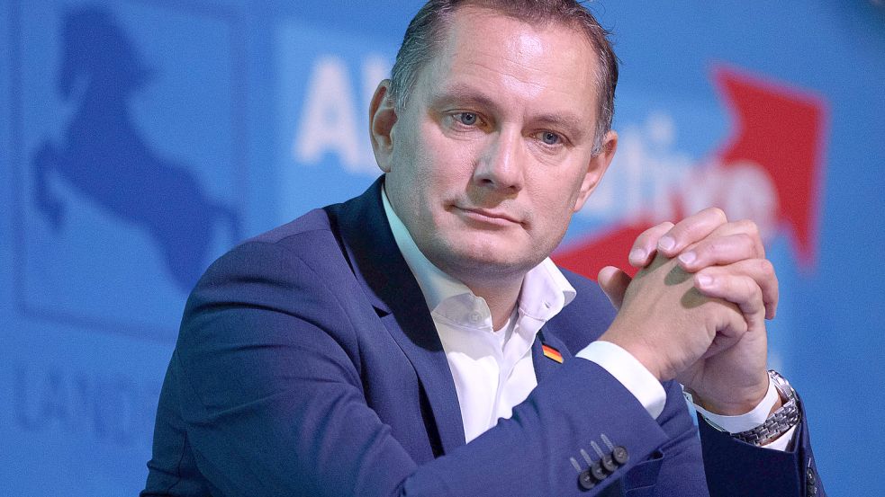 AfD-Chef und Spitzenkandidat Tino Chrupalla. Foto: Swen Pförtner / dpa