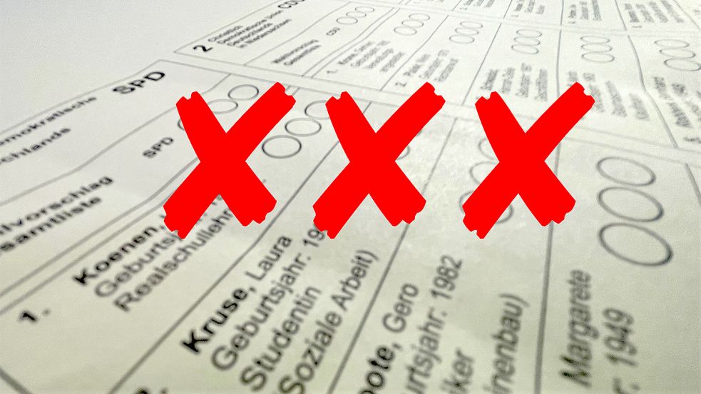 Auf den Stimmzetteln für die Ratswahlen können bis zu drei Kreuze variabel gesetzt werden. Foto: Hellmers