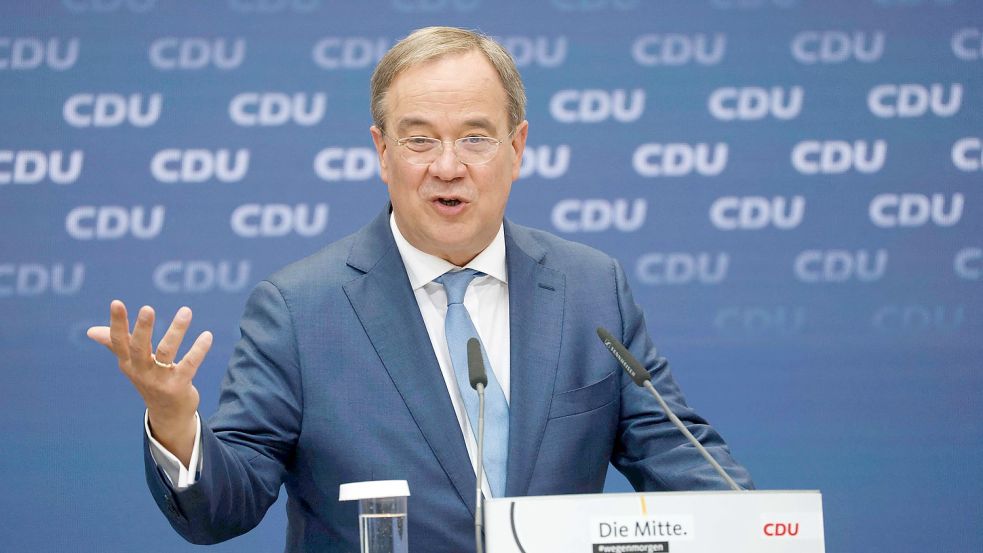 Die Union mit ihrem Kanzlerkandidaten Armin Laschet hat ihr historisches Tief in den Umfragen möglicherweise überwunden. Foto: ODD ANDERSEN/AFP