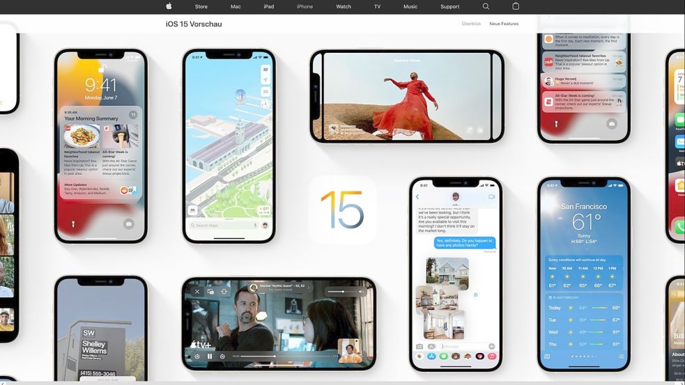 iOS 15 bringt nicht nur ein überarbeitetes Design, sondern auch viele neue Funktionen auf iPhones und iPads. Foto: dpa/Apple Inc.