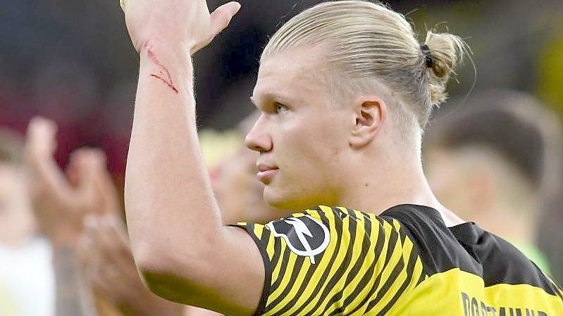 Dortmunds Erling Haaland fällt in Mönchengladbach aus. Foto: Bernd Thissen/dpa