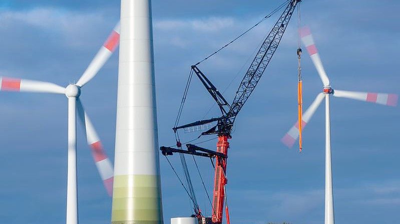 Windräder an Land und auf See produzierten von Januar bis September 2021 weniger Strom als in den ersten drei Quartalen 2020. Foto: Jens Büttner/dpa/Archivbild