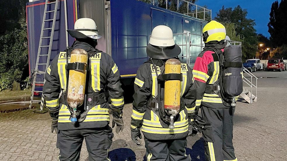 Die Brandübungsanlage ist so groß wie ein Lkw-Auflieger. Foto: Feuerwehr