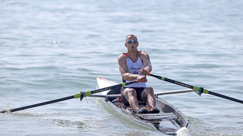 Maiko-Benedikt Remmers startete am Wochenende im Beach-Sprint. Foto: DRV/Meijers