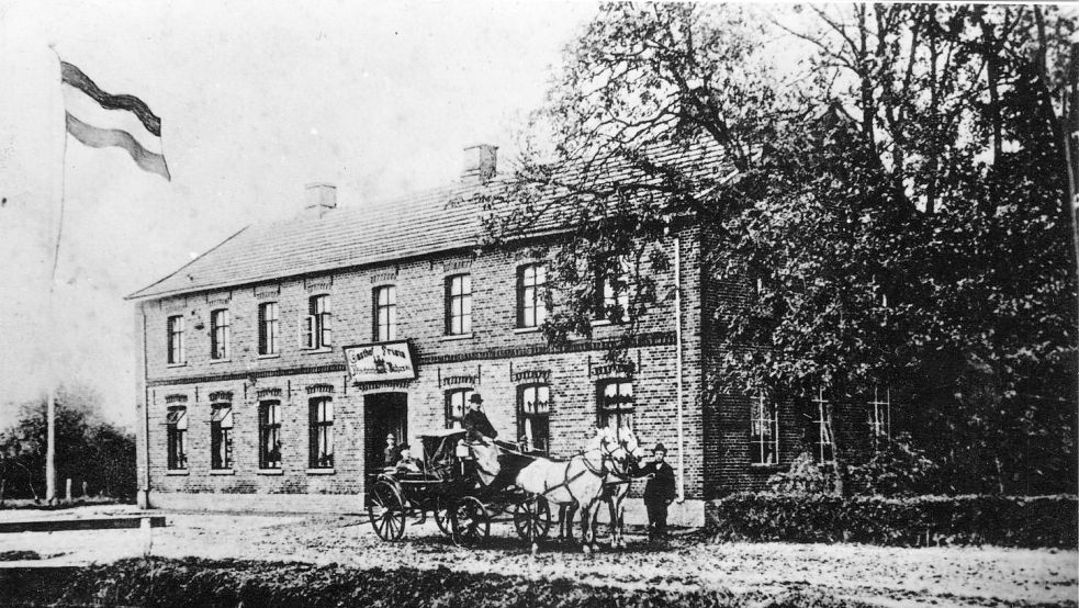 Eine alte Postkarte zeigt das Hotel „Frisia“ um das Jahr 1900.