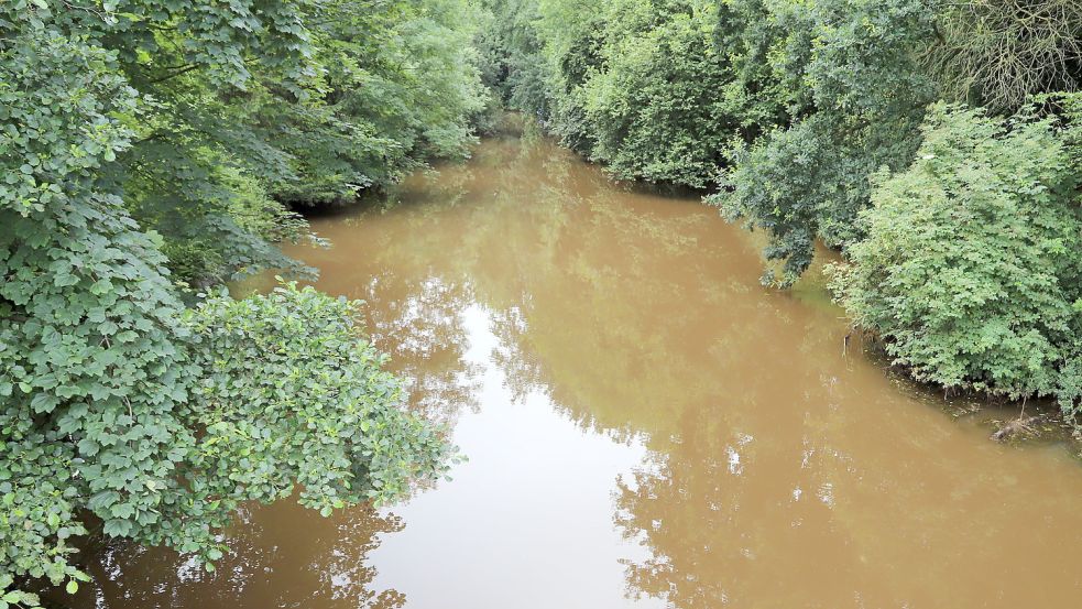 •Am Ufer der Sagter Ems in Sedelsberg ist damals der Tote gefunden worden. Archivfoto: Passmann