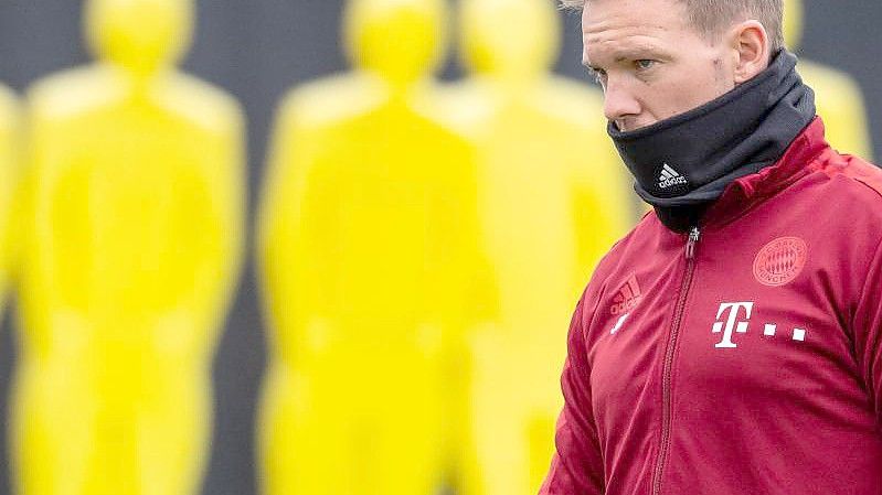 Fehlt dem FC Bayern beim Spiel bei Benfica Lissabon: Trainer Julian Nagelsmann. Foto: Sven Hoppe/dpa