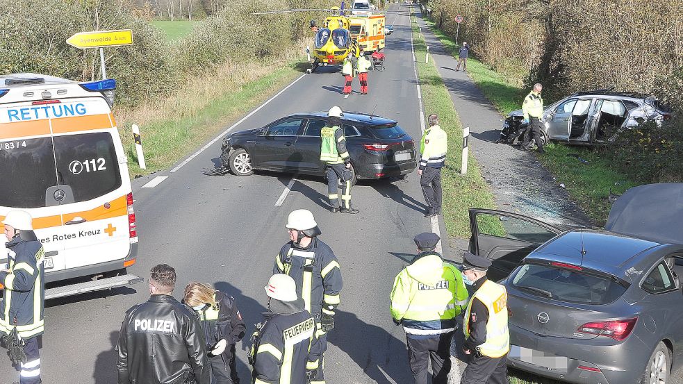 Drei Autos waren an dem Unfall beteiligt.