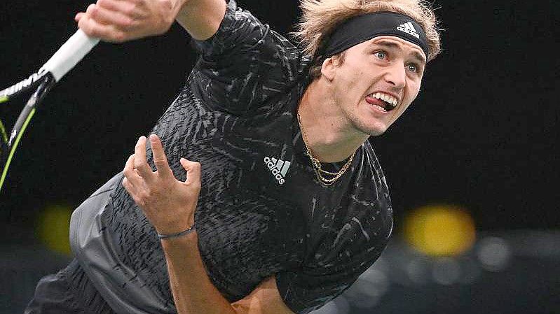 Olympiasieger Zverev trifft im ersten Gruppenspiel der ATP Finals auf den Italiener Matteo Berrettini. Foto: Christophe Archambault/AFP/dpa