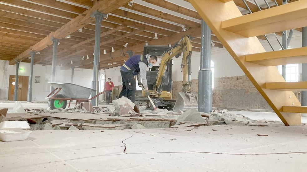 Seit dem vergangenen März wird der Zeitspeicher umgebaut. Archivfoto: LGS gGmbH