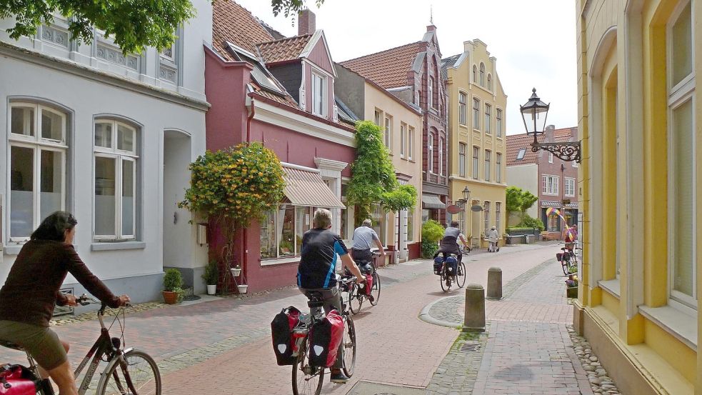 Leer ist Standort für einen Fahrradurlaub in der Gruppe, bei dem es unter anderem um Gesundheit geht. Foto: Landkreis Leer