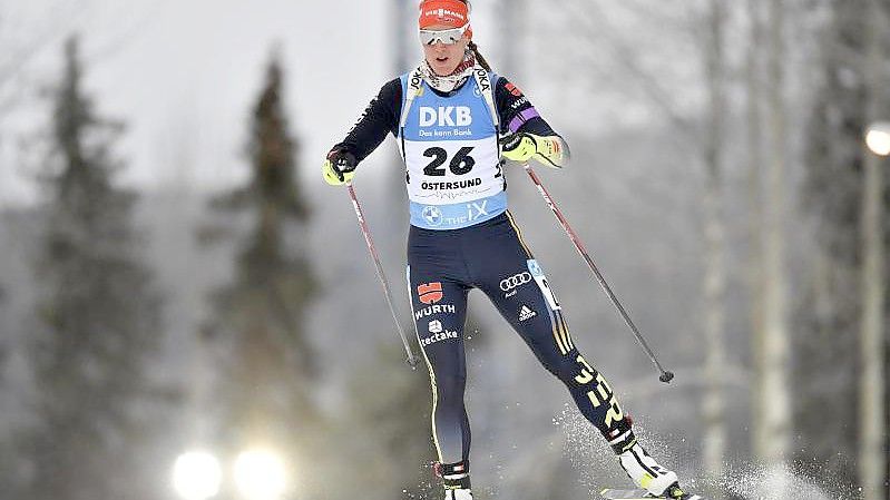Ihr Fokus liegt auf den Olympischen Spielen: Denise Herrmann. Foto: Anders Wiklund/TT NEWS AGENCY/AP/dpa/Archivbild