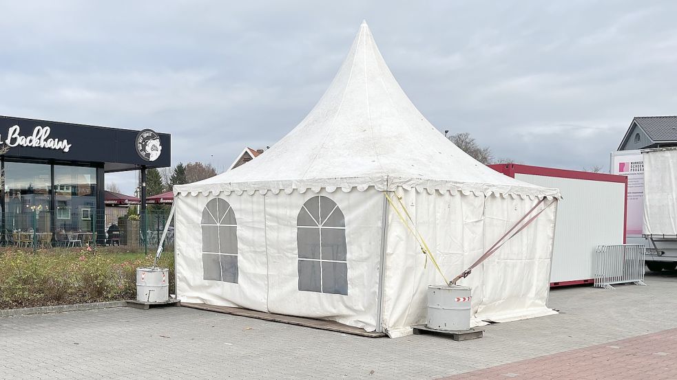 Das Testzentrum auf dem Combi-Parkplatz eröffnet am Dienstag wieder. Foto: Münch