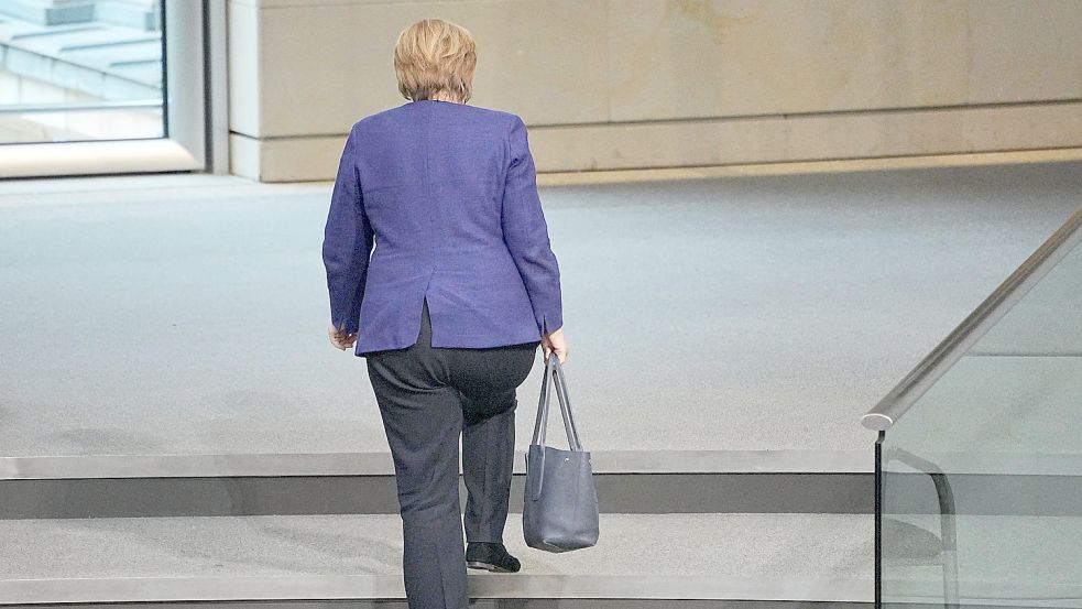 Auf Abschiedstour: Angela Merkel. Foto: Kappeler/dpa