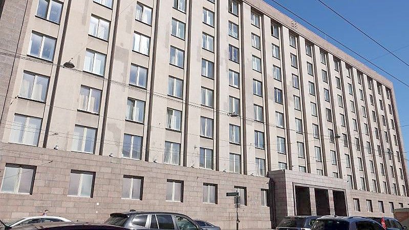 Der Sitz des örtlichen Inlandsgeheimdienstes FSB in St. Petersburg. Foto: Ulf Mauder/dpa