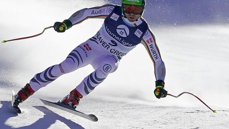 Andreas Sander beim Super G in Beaver Creek in Aktion. Foto: Robert F. Bukaty/AP/dpa