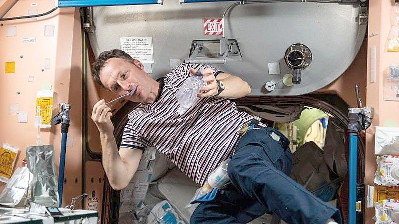 ESA-Astronaut Matthias Maurer an Bord der ISS. Foto: NASA/dpa