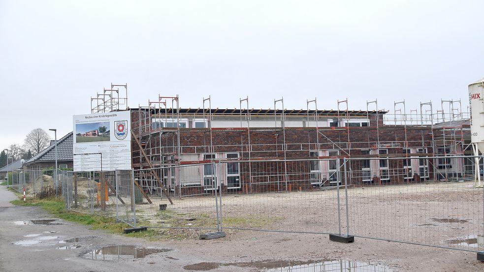 Investitionen in Höhe von 1,85 Millionen Euro für den Neubau der Kinderkrippe bei der Grundschule Flachsmeer finden sich im Haushaltsplan für 2022 wieder. Foto: Ammermann