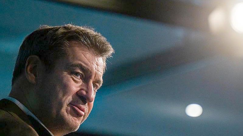 Der bayerische Ministerpräsident und CSU-Parteivorsitzende Markus Söder bei einer Pressekonferenz in München. Foto: Peter Kneffel/dpa