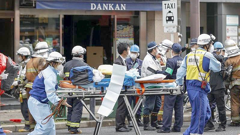 Beim Brand in einer Psychiatrieklinik im japanischen Osaka sind 24 Menschen ums Leben gekommen. Foto: Yukie Nishizawa/Kyodo News/AP/dpa