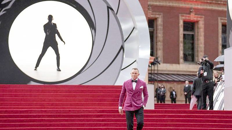Daniel Craig bei der Weltpremiere von „Keine Zeit zu sterben“ in London. Foto: Matt Dunham/AP/dpa