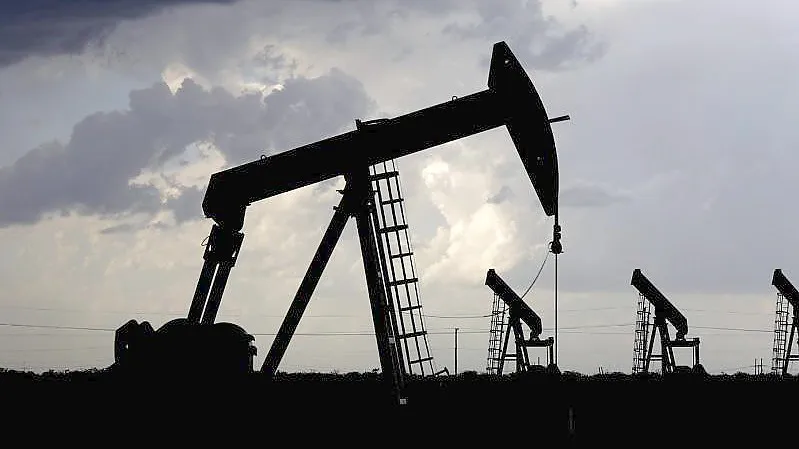 Eine Reihe von Öl-Tiefpumpen: Schon bald soll mit der Förderung von bis zu 220.000 Barrel Öl am begonnen werden. Foto: Eli Hartman/Odessa American/AP/dpa/Symbolbild