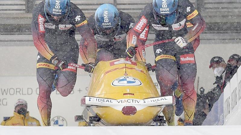 Pilot Francesco Friedrich verliert letztes Weltcuprennen im Viererbob. Foto: Caroline Seidel/dpa