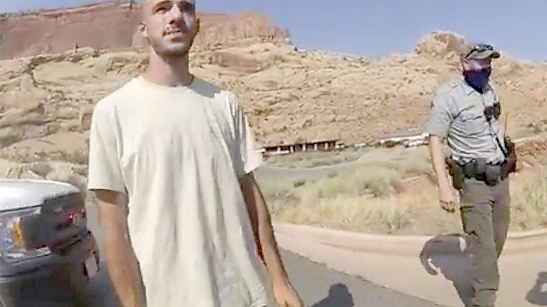 Das Archivbild zeigt Brian L. nachdem die Polizei den Van des Paares in der Nähe des Eingangs zum Arches National Park in Utah angehalten hatte. Foto: Uncredited/Moab Police Department via AP/dpa