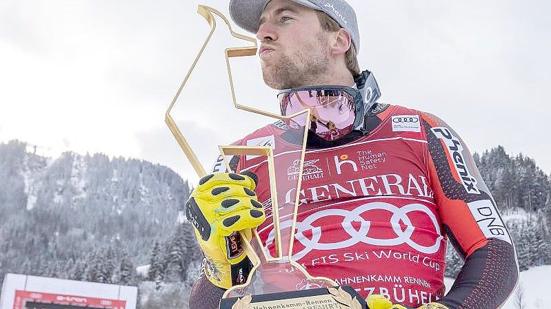 Sportler-Promis wie Aleksander Aamodt Kilde aus Norwegen sind auch dieses Jahr in Kitzbühel anzutreffen, doch keine feiernden Vertreter der Entertainment-Szene. Foto: Expa/Johann Groder/APA/dpa