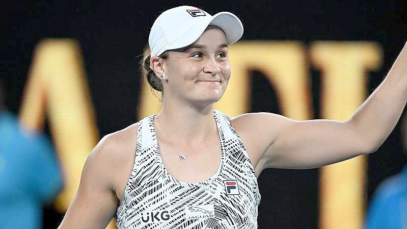 Ashleigh Barty hat sich im Halbfinale der Australian Open mit 6:1, 6:3 gegen die US-Amerikanerin Madison Keys durchgesetzt. Foto: Dean Lewins/AAP/dpa