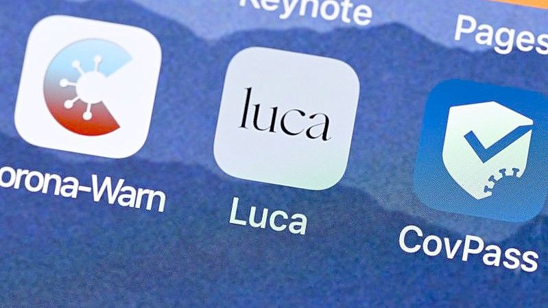 Das Startsymbol einer Luca-App ist auf dem Bildschirm eines Smartphones dargestellt. Foto: Bernd Weißbrod/dpa